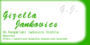 gizella jankovics business card